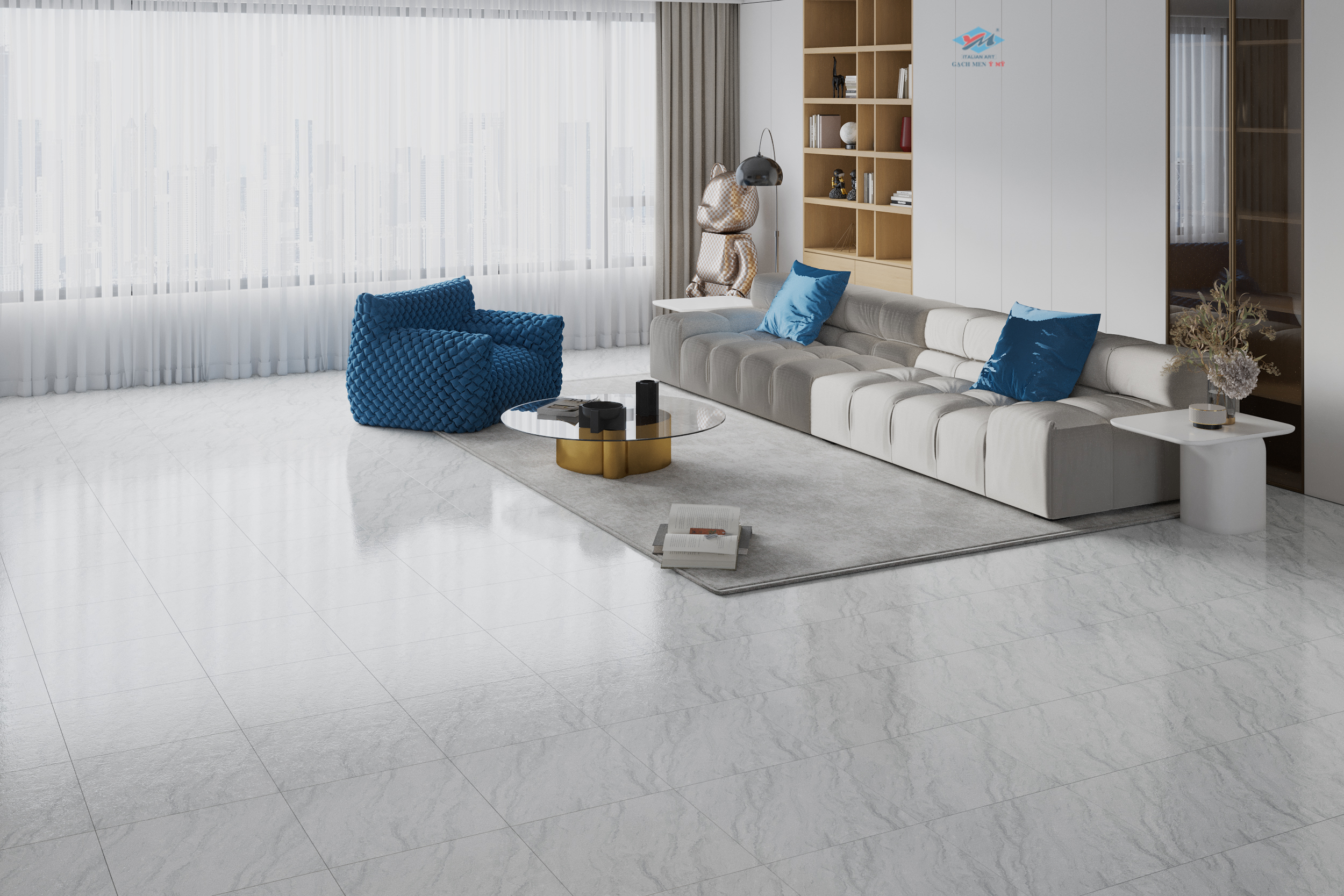 Gạch Lát nền Ý Mỹ 50x50 S580R - Ảnh 4