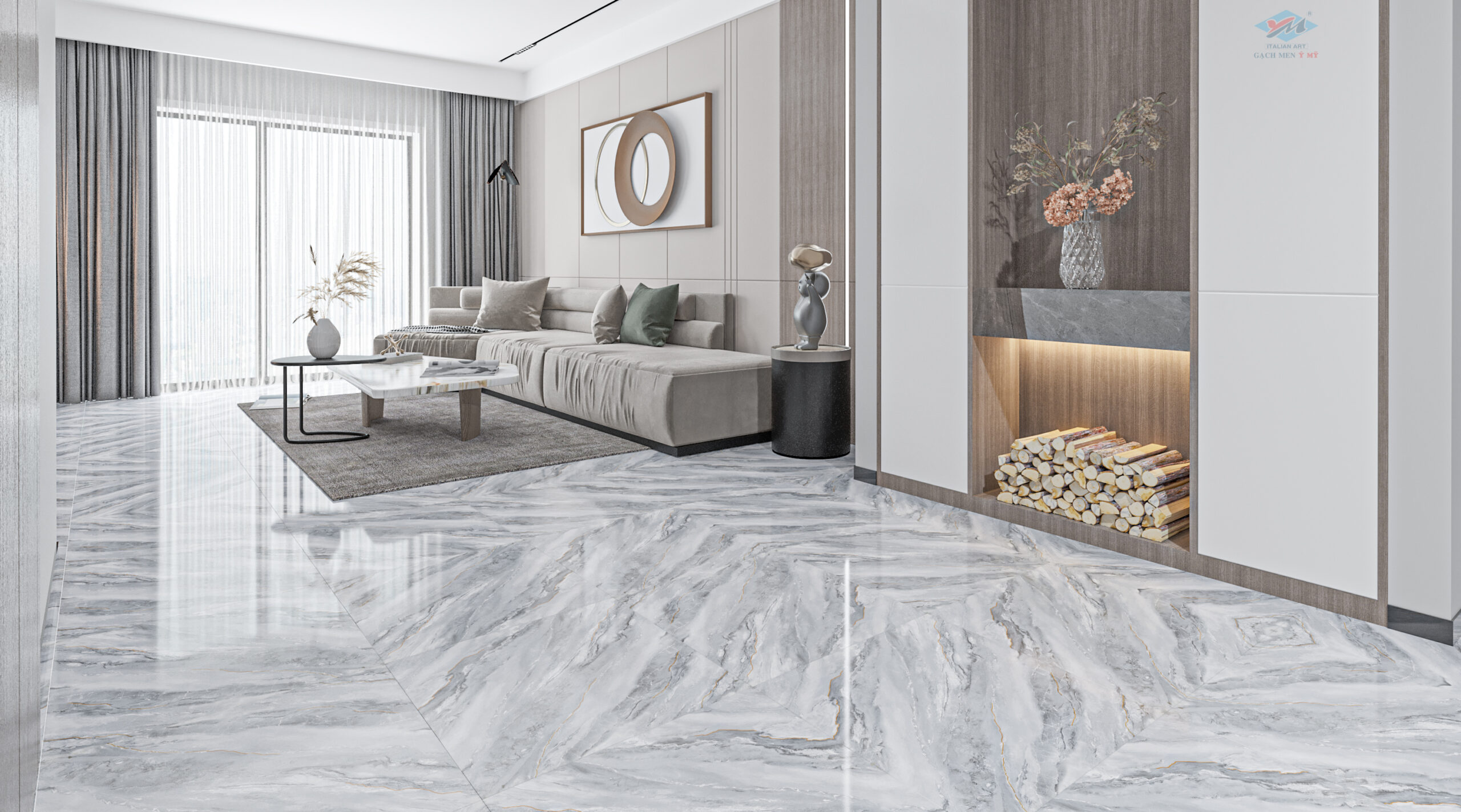 Gạch Lát nền Ý Mỹ 50x50 S584 - Ảnh 2