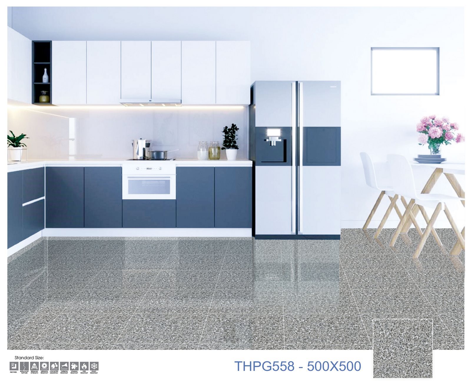 Gạch Lát nền Ý Mỹ 50x50 THPG558 - Ảnh 4