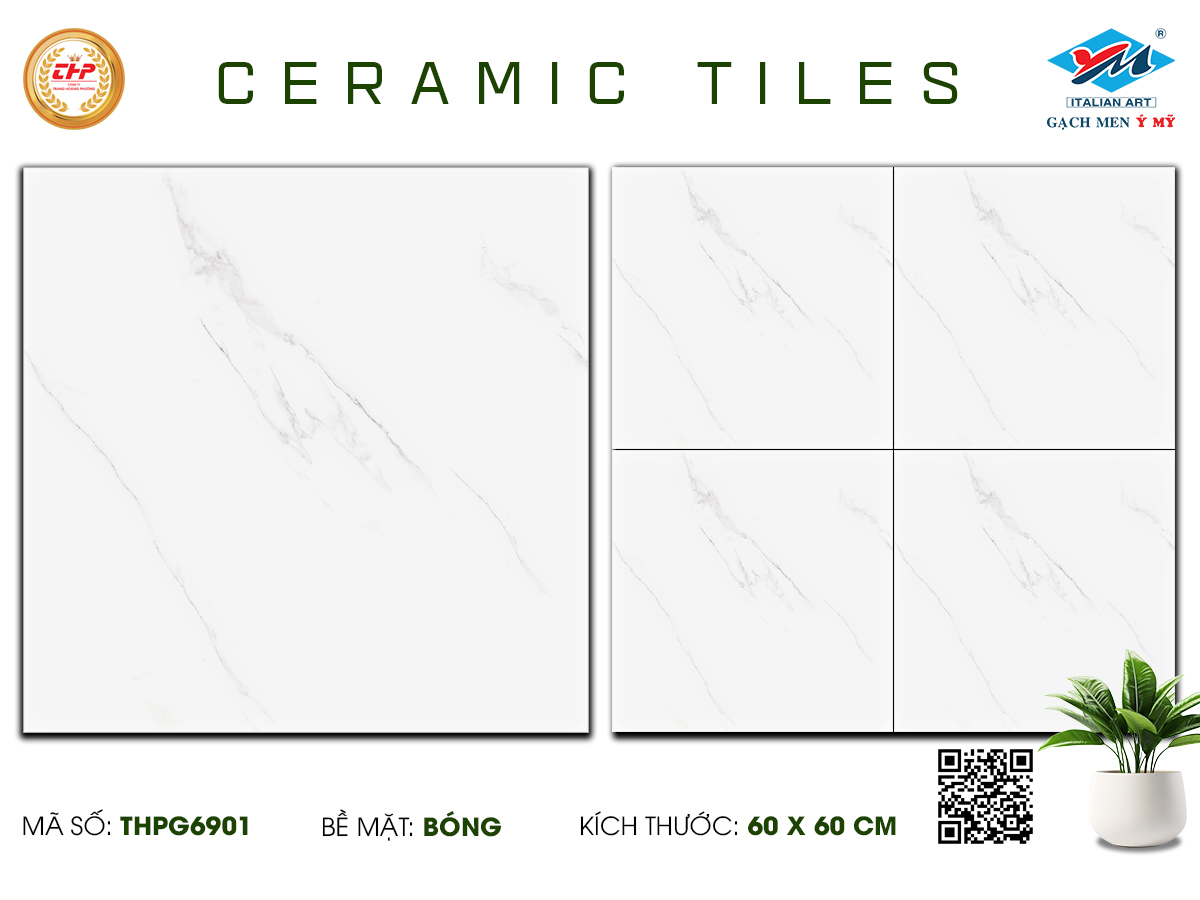 Gạch Lát nền, ốp tường Ý Mỹ 60x60 THPG6901 - Ảnh 3