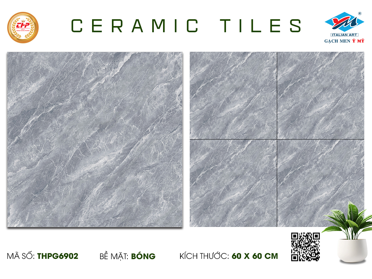 Gạch Lát nền, ốp tường Ý Mỹ 60x60 THPG6902 - Ảnh 3