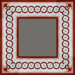 Gạch bông bó viền góc 20x20 V20B-001-T-02