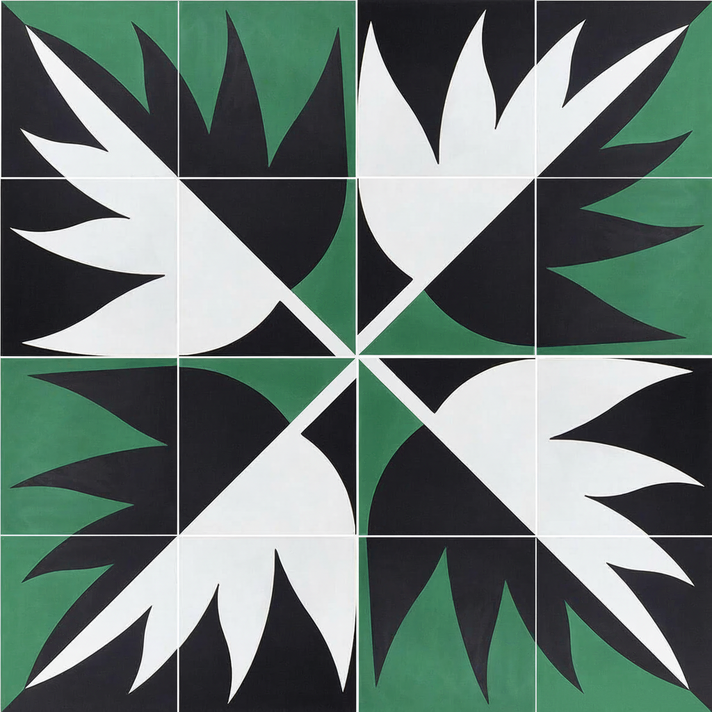 Gạch bông vuông 25x25 V25-004 - Ảnh 4