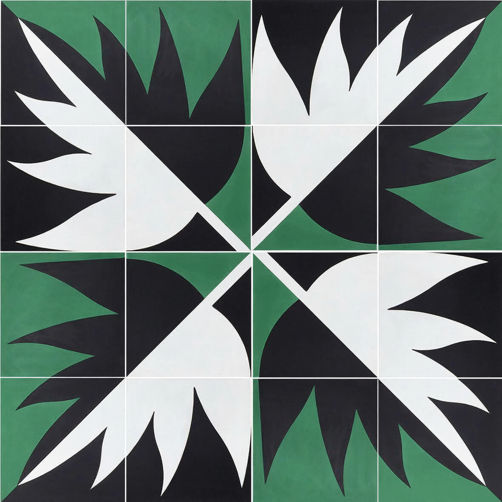 Gạch bông vuông 25x25 V25-007 - Ảnh 2