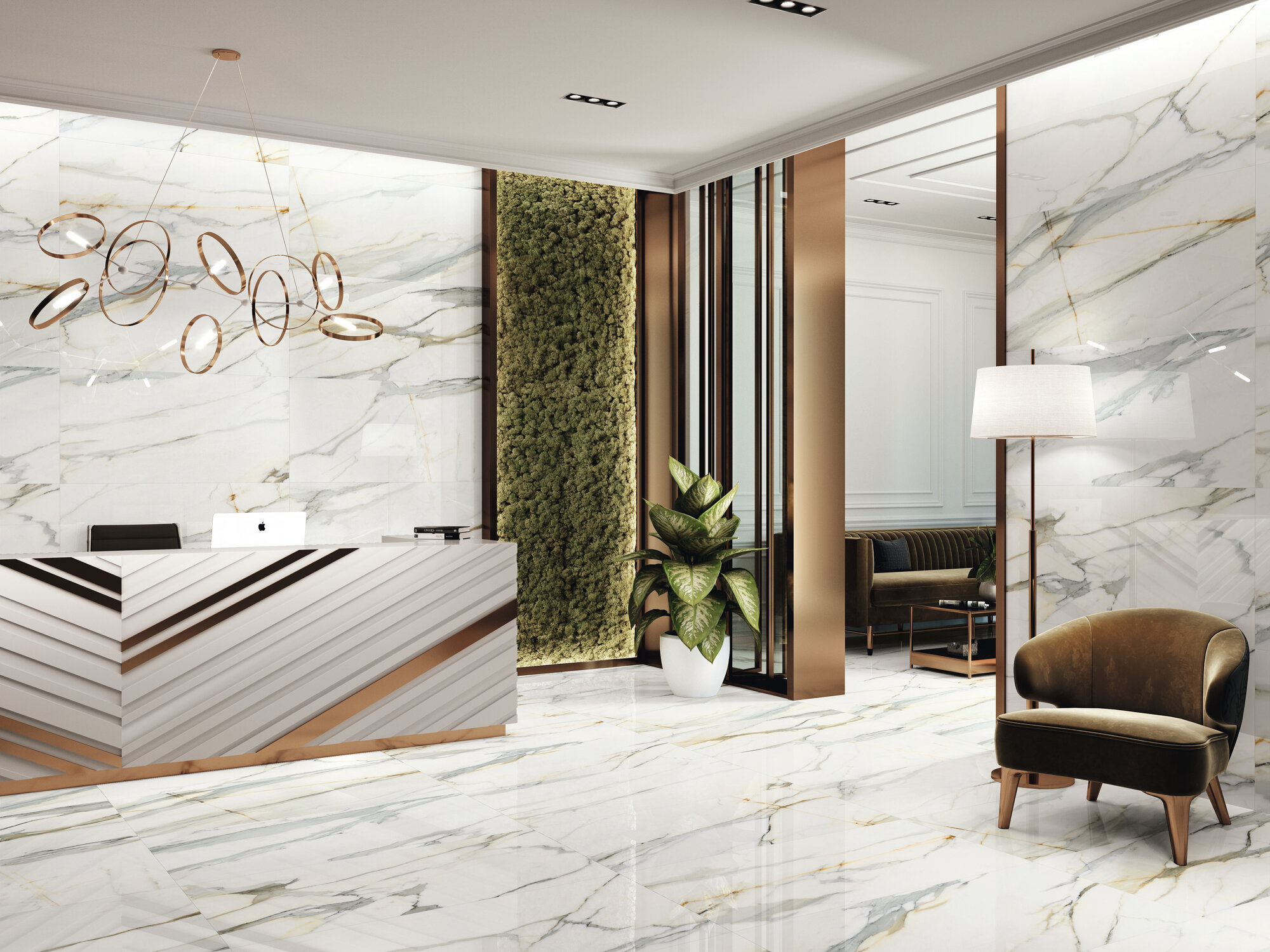 CALACATTA BORGHINI POL RECT 60X120 - Ảnh 2