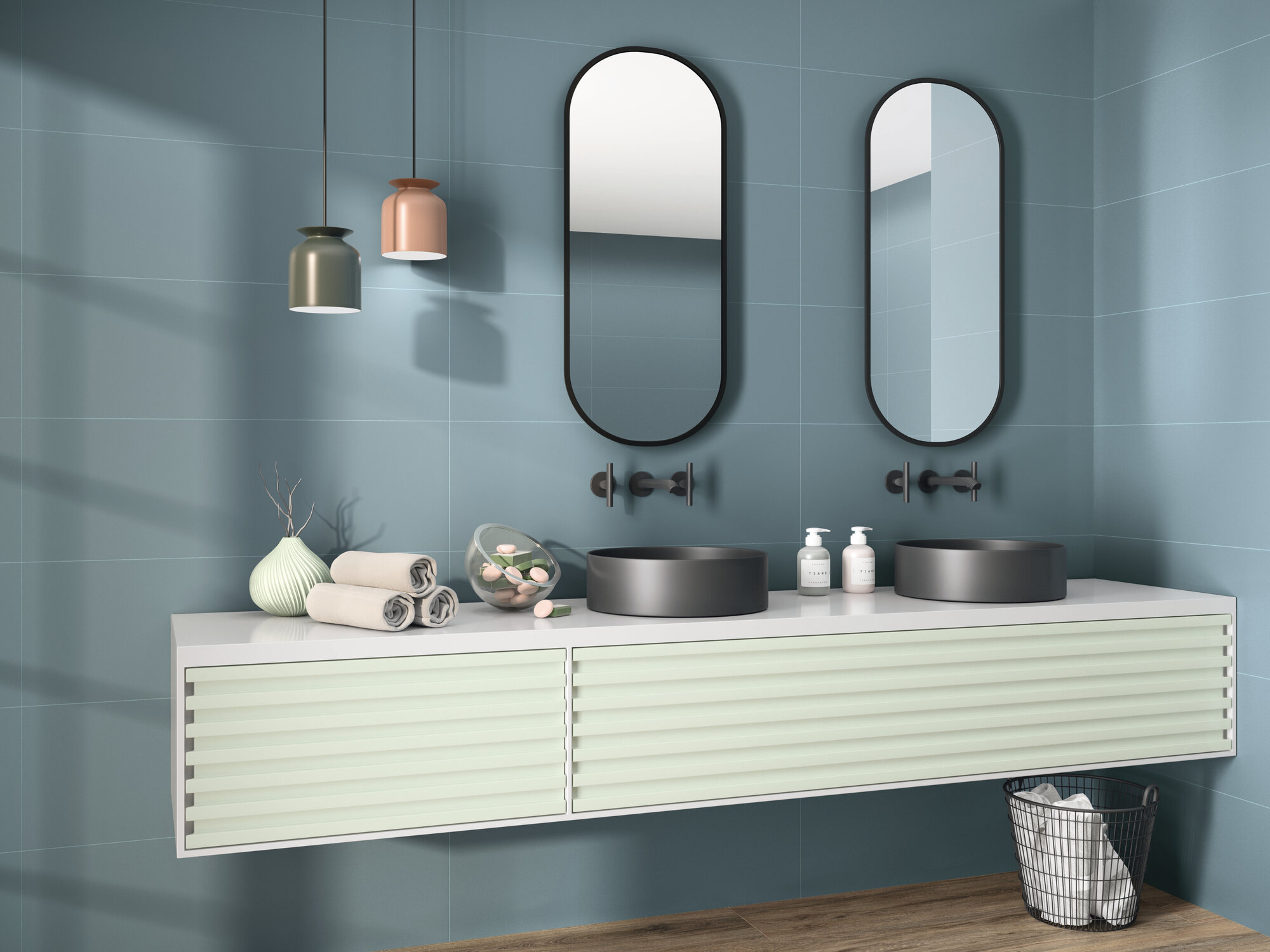 COLORFUL TURQUOISE RECT 30X90 - Ảnh 4