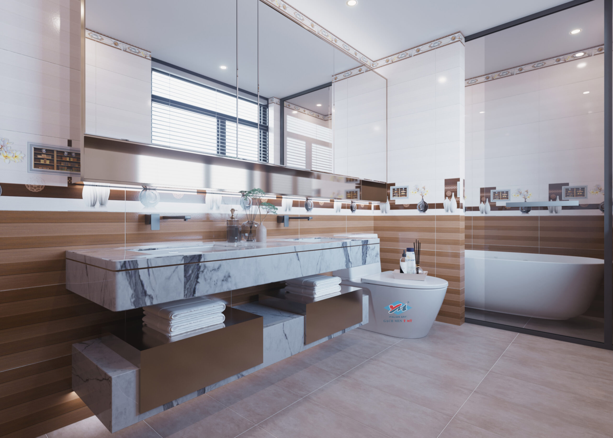 Gạch Ốp tường Ý Mỹ 30x60 Y36063S - Ảnh 5