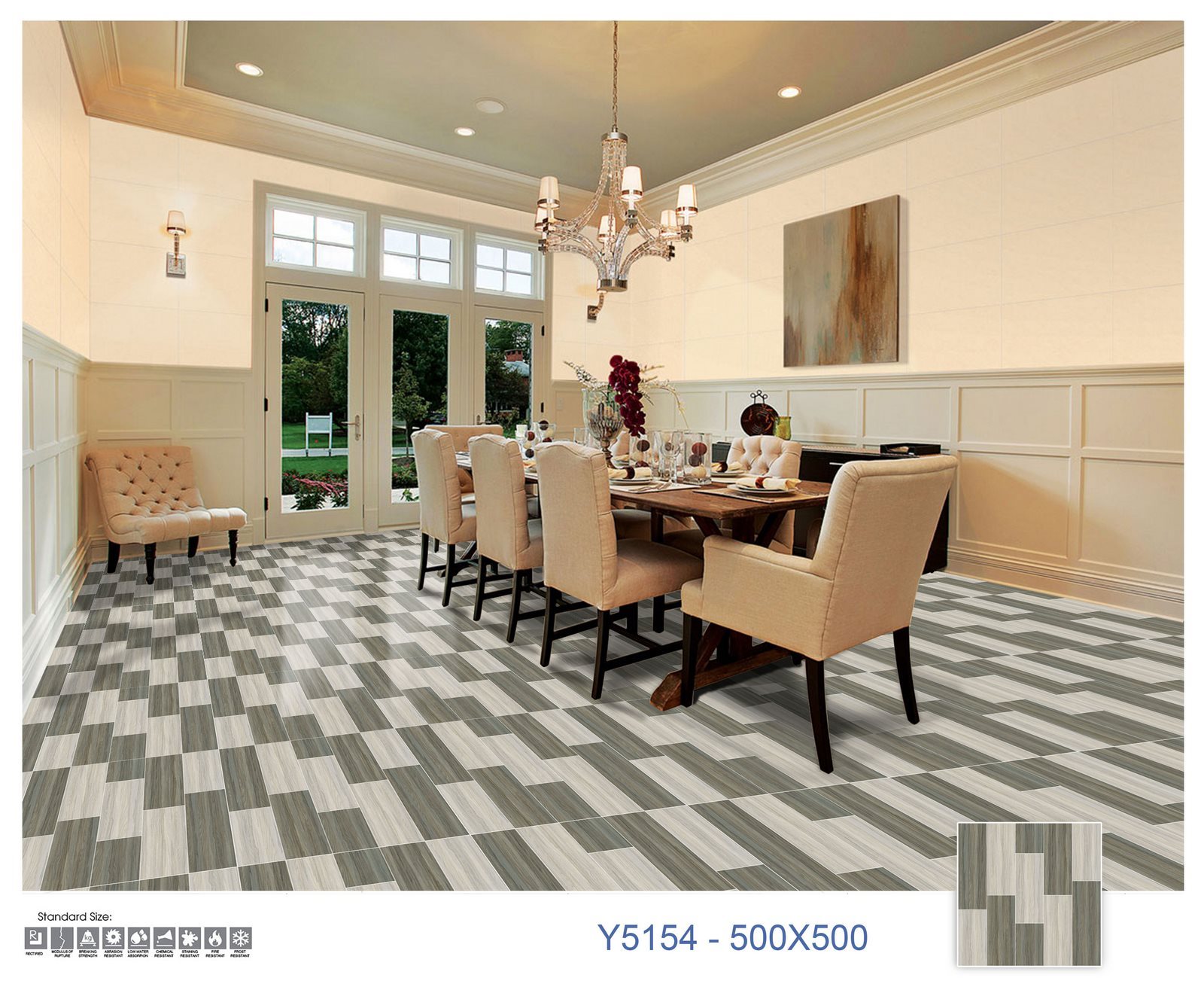 Gạch Lát nền Ý Mỹ 50x50 Y5154 - Ảnh 4