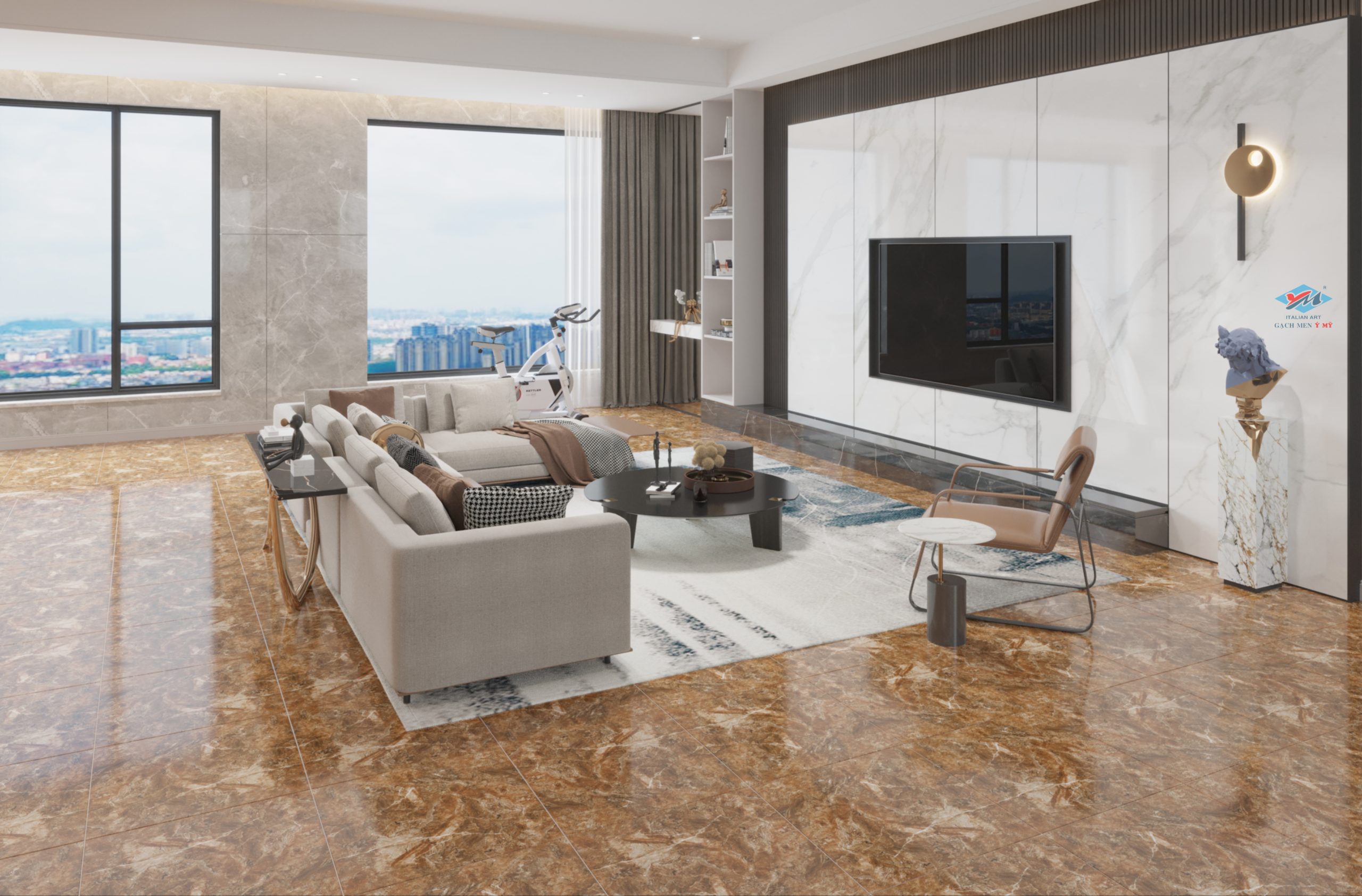 Gạch Lát nền Ý Mỹ 50x50 Y5162 - Ảnh 2