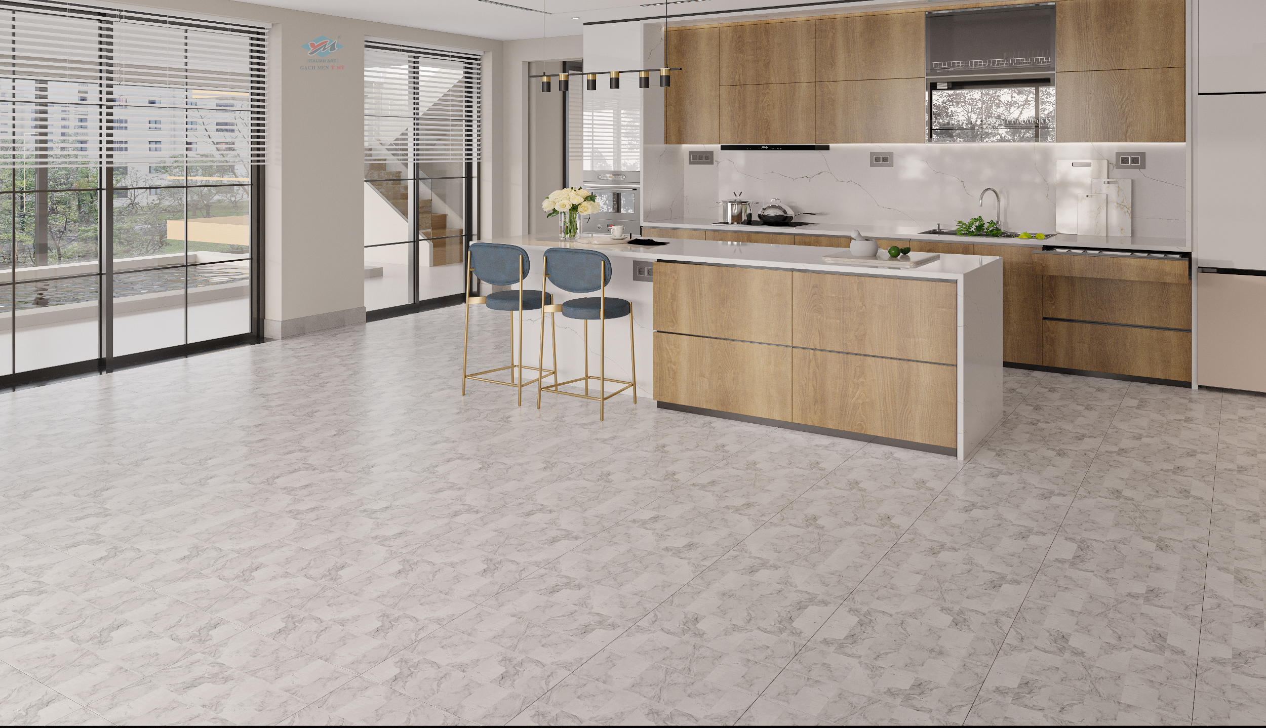 Gạch Lát nền Ý Mỹ 50x50 Y5211M - Ảnh 4