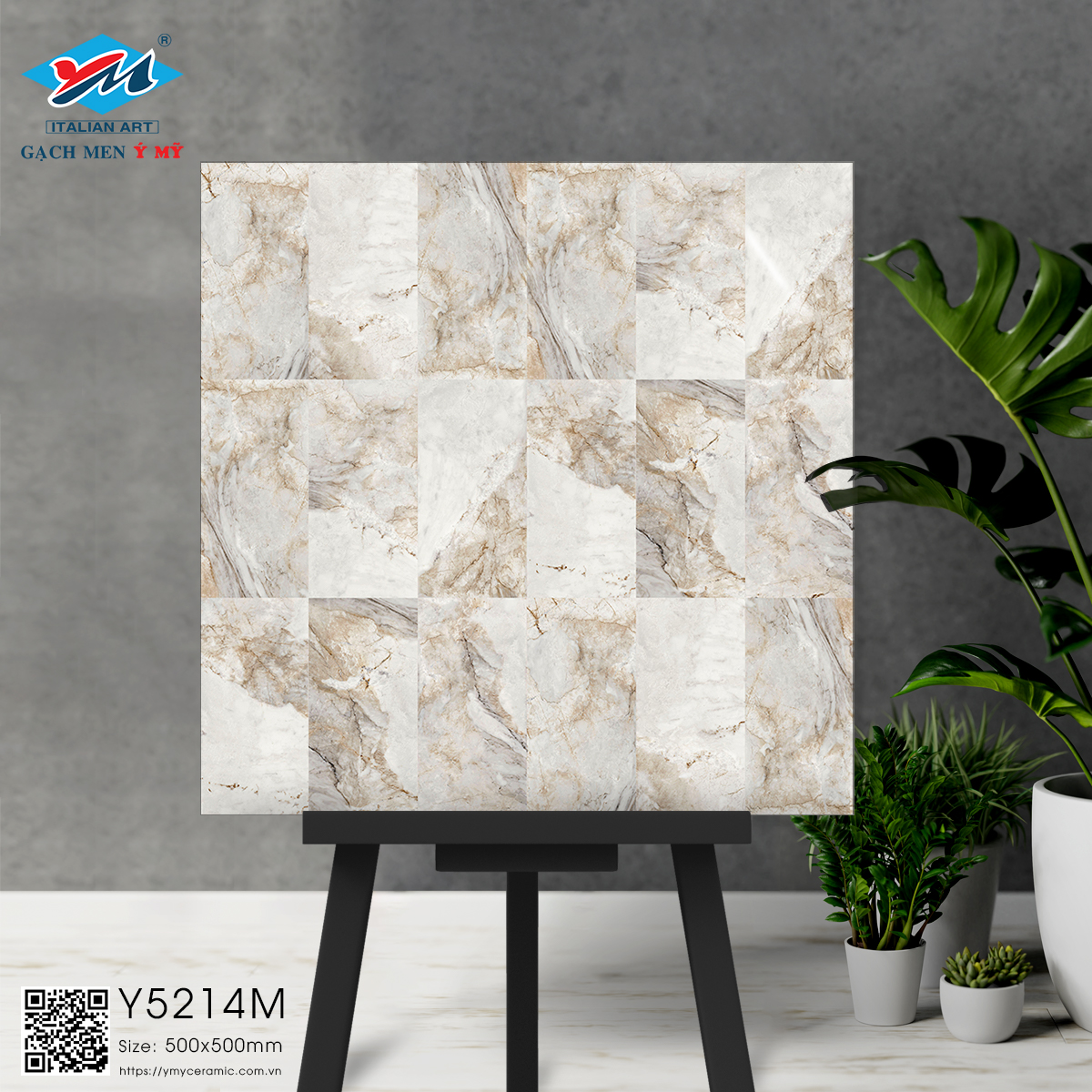 Gạch Lát nền Ý Mỹ 50x50 Y5214M - Ảnh 3