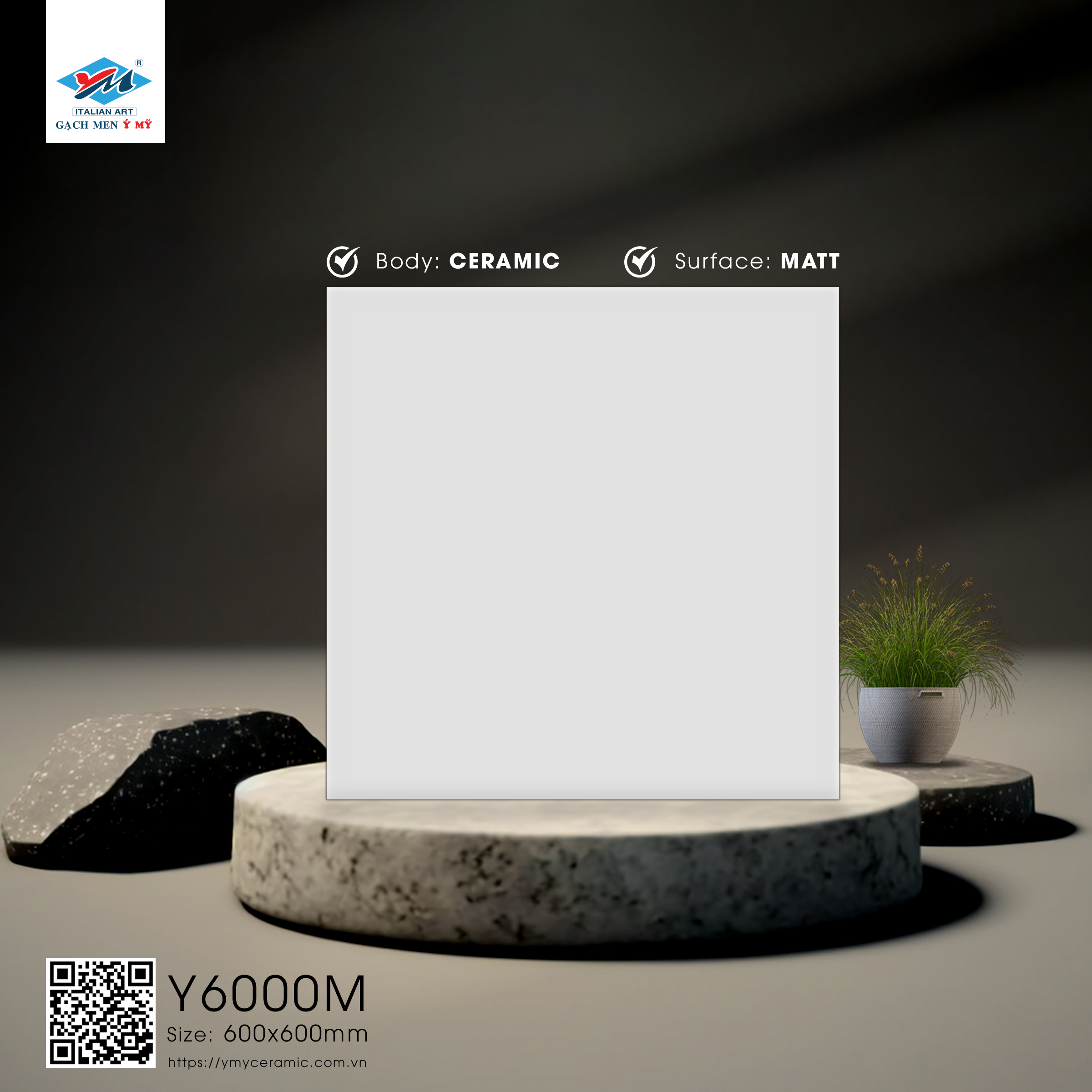 Gạch Lát nền Ý Mỹ 60x60 Y6000M - Ảnh 3