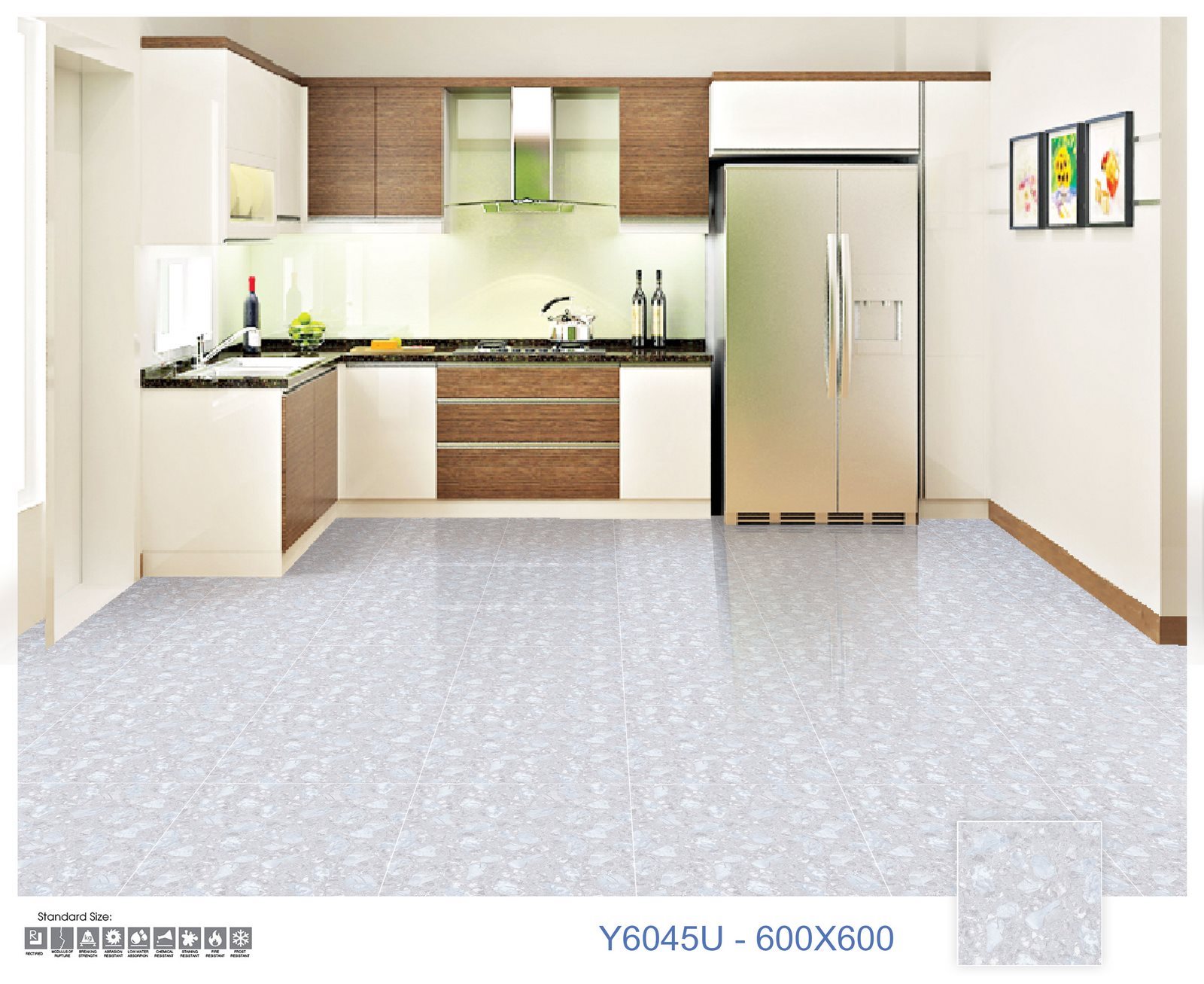 Gạch Lát nền Ý Mỹ 60x60 Y6045U - Ảnh 2