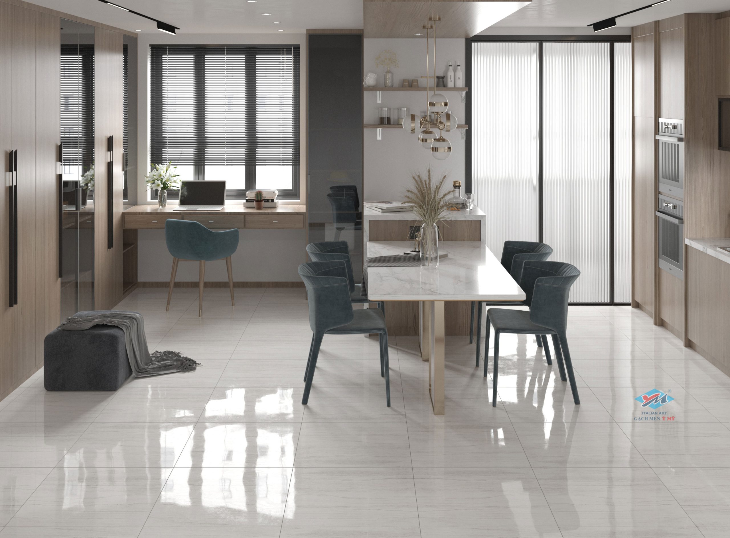 Gạch Lát nền Ý Mỹ 60x60 Y6076 - Ảnh 5