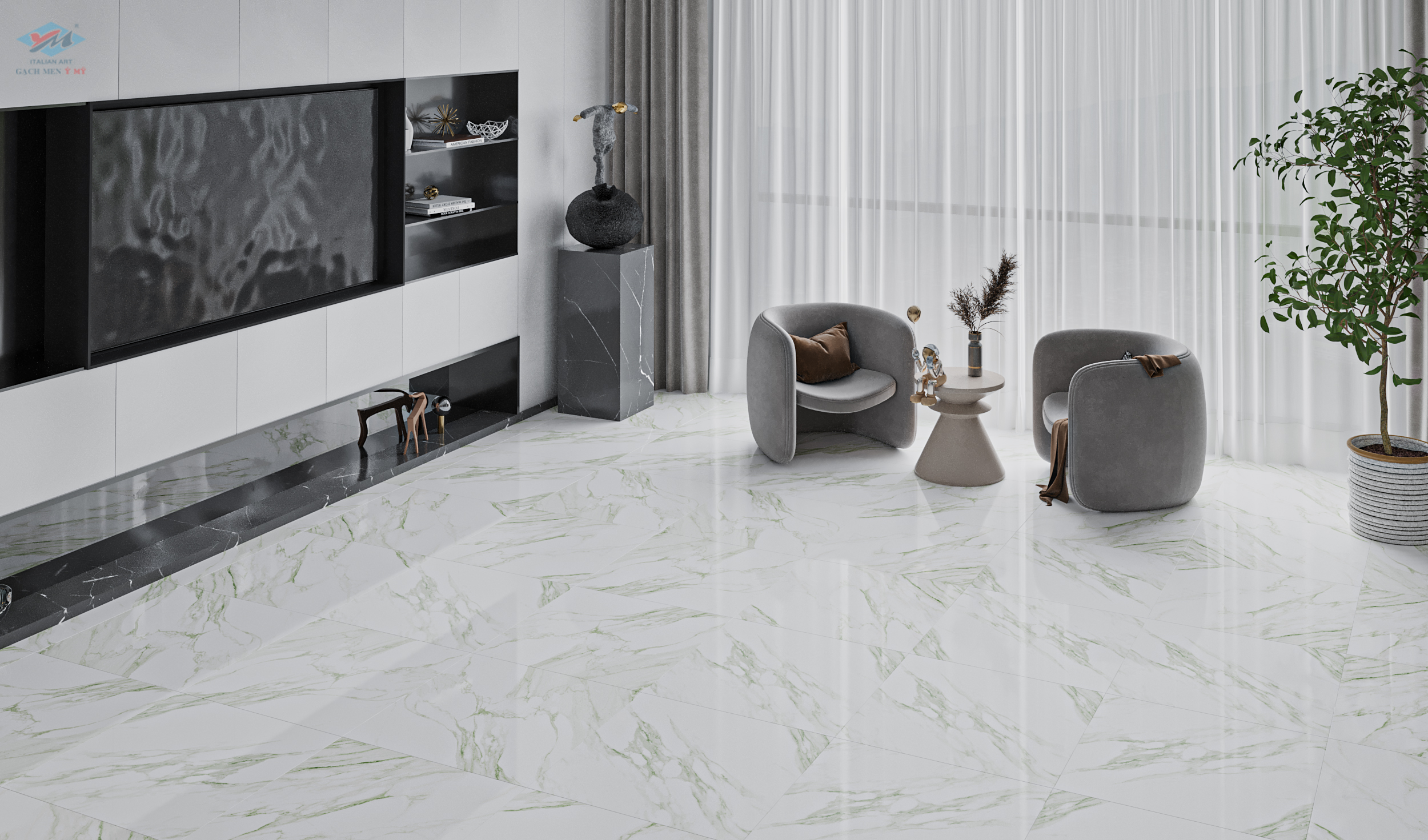 Gạch Lát nền Ý Mỹ 60x60 Y6090R - Ảnh 4