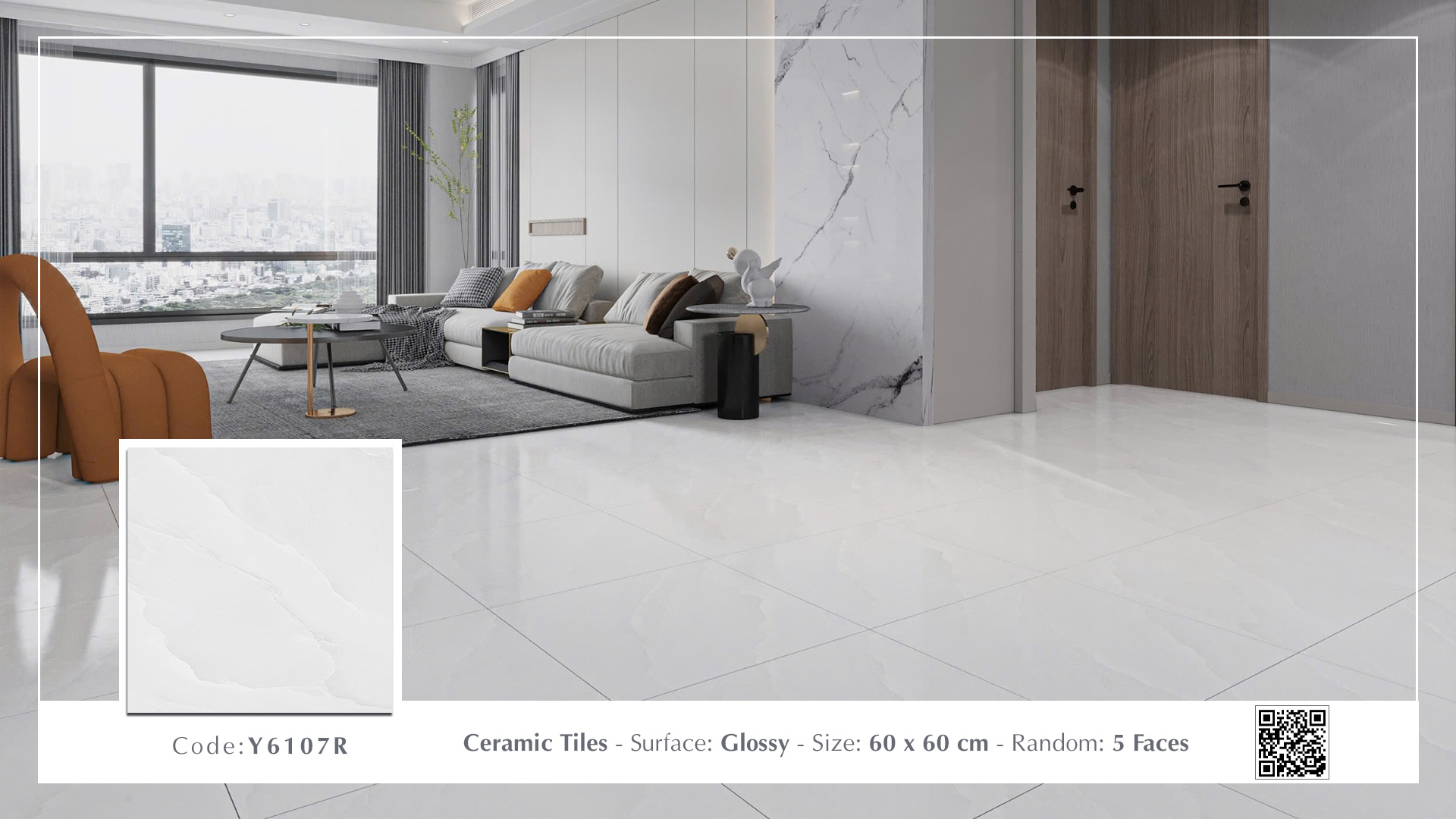 Gạch Lát nền Ý Mỹ 60x60 Y6107R