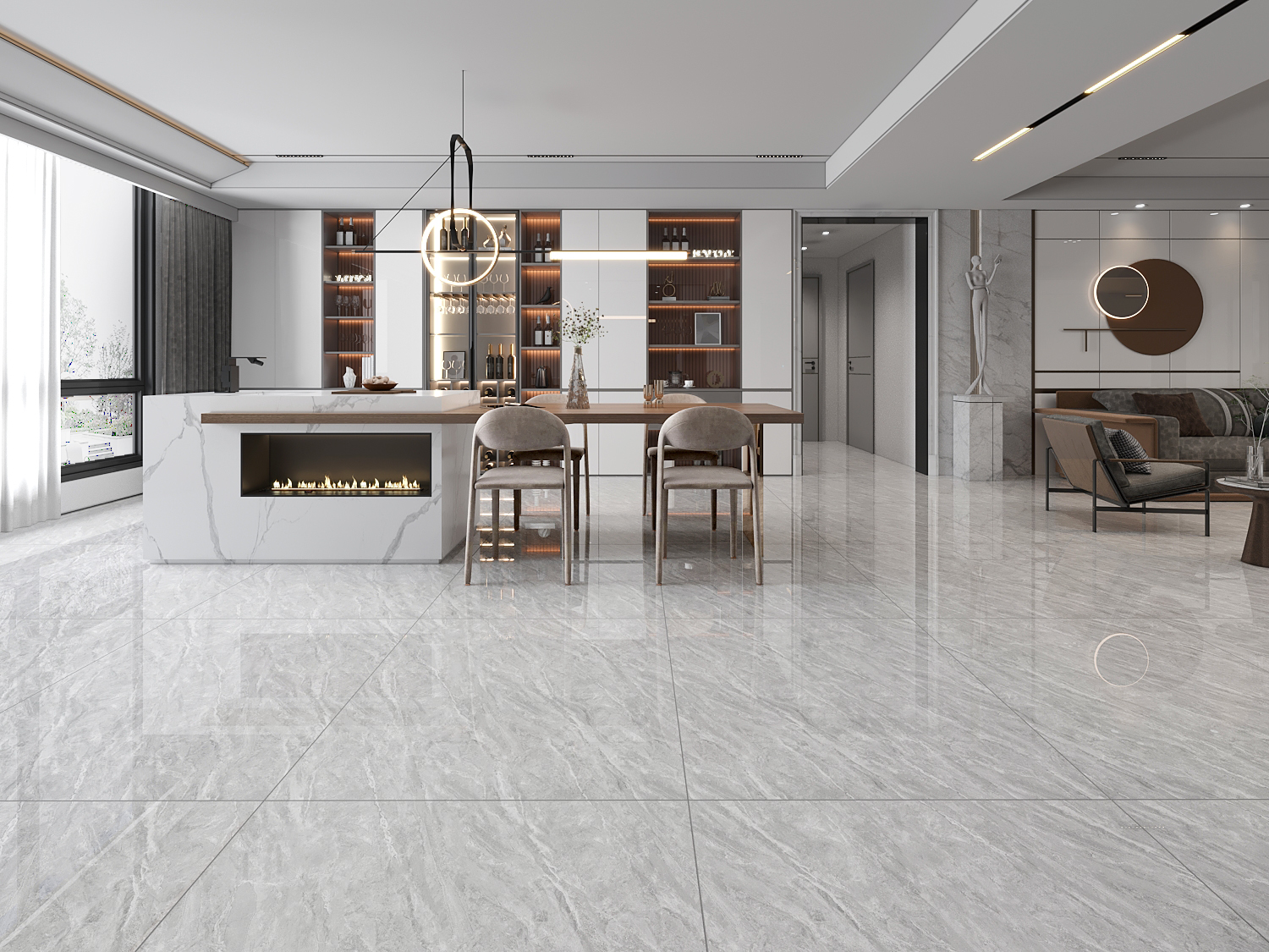 Gạch Hoàn Mỹ Vân đá Marble 100x100 06275 - Ảnh 6