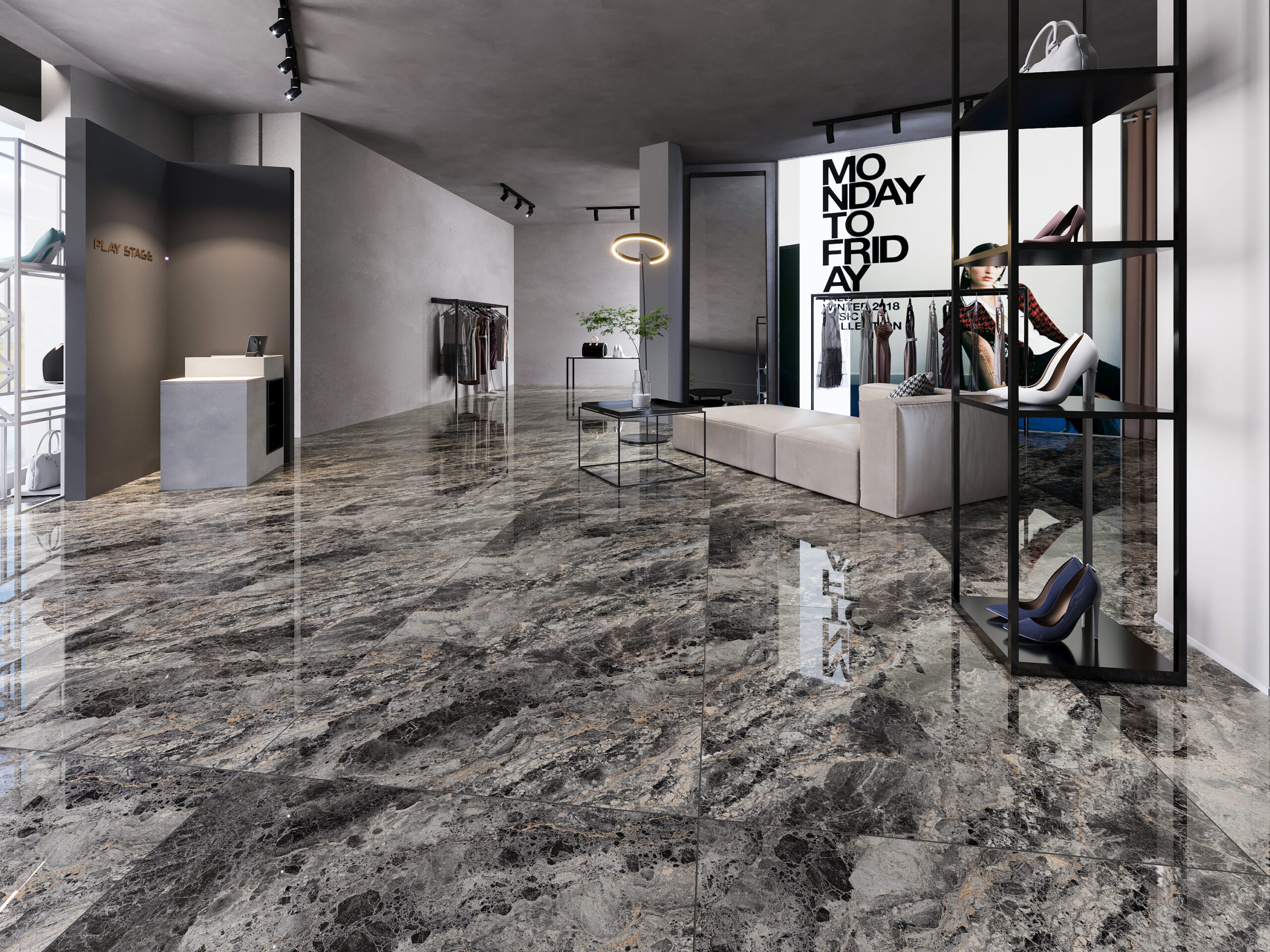 Gạch Hoàn Mỹ Vân đá Marble 100x100 06277 - Ảnh 6