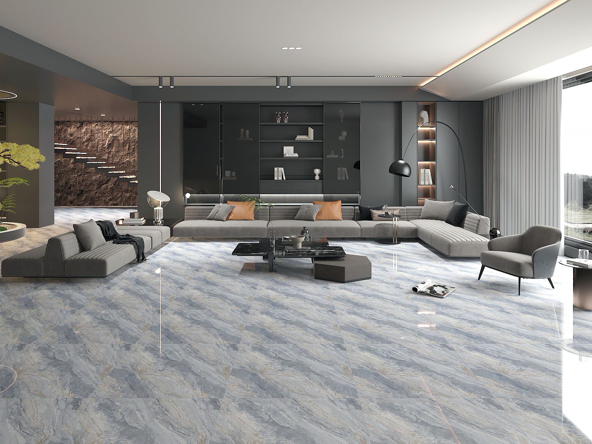 Gạch Hoàn Mỹ Vân đá Marble 80x80 09624 - Ảnh 3