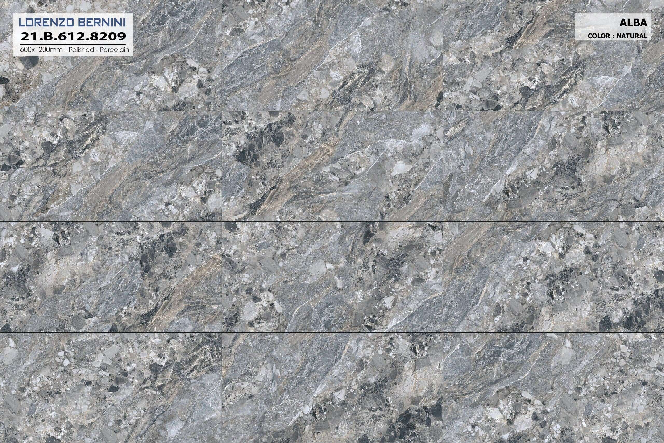 Gạch ốp lát Lorenzo Bernini 60x120 Alba 21.B.612.8209 - Ảnh 6