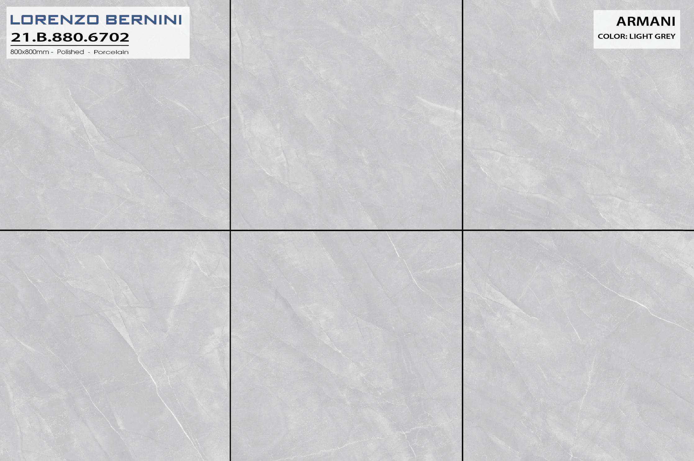 Gạch ốp lát Lorenzo Bernini 80x80 ARMANI 21.B.880.6702 - Ảnh 2