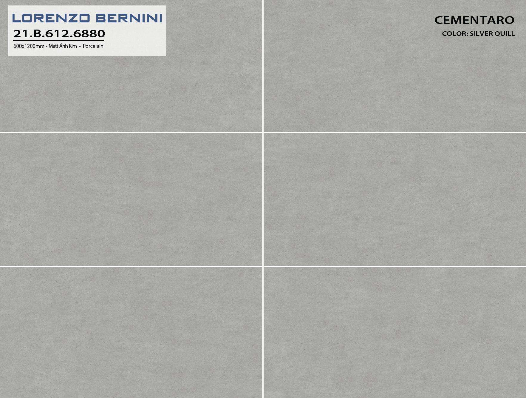 Gạch ốp lát Lorenzo Bernini 60x120 CEMENTARO 21.B.612.6880 - Ảnh 3