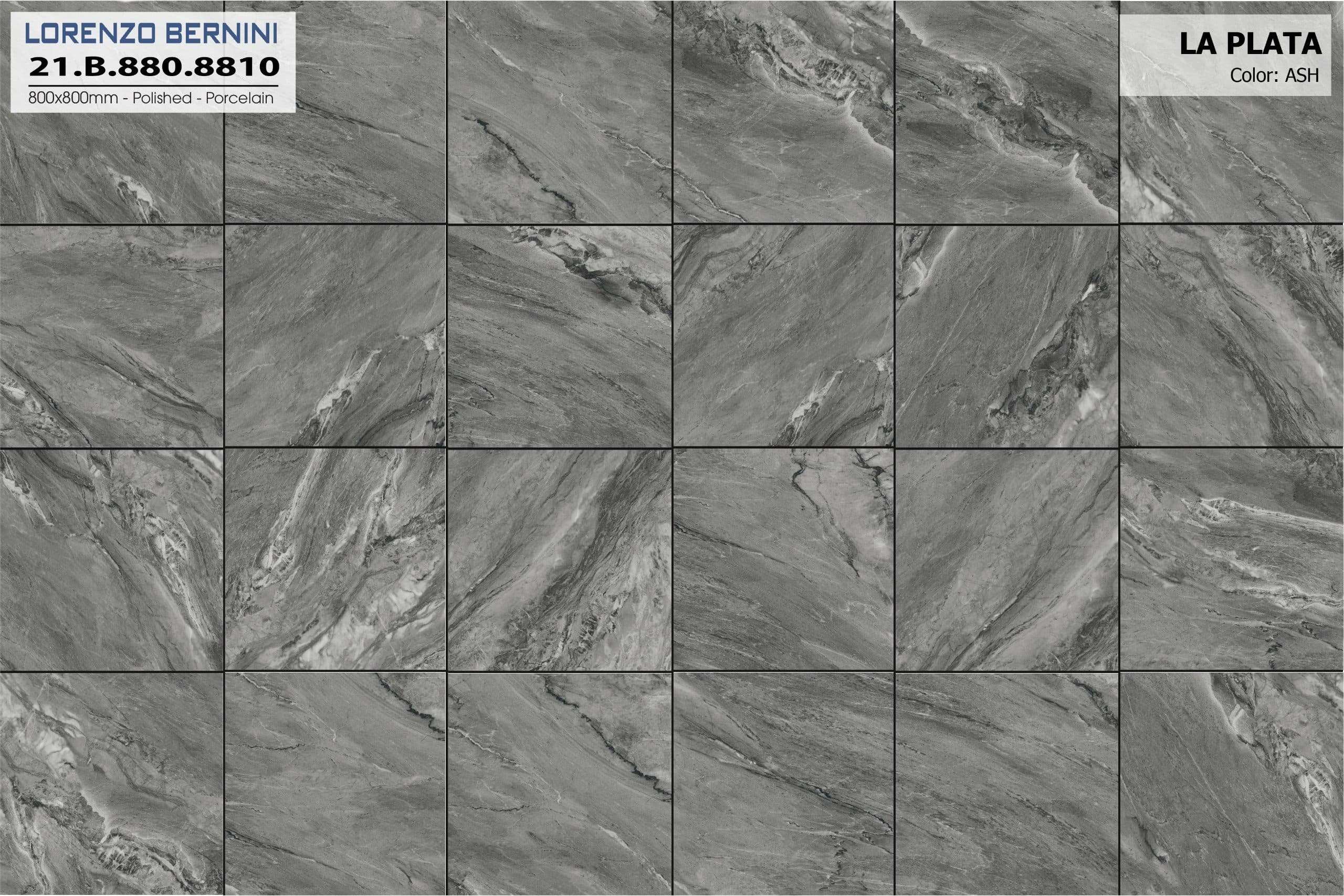 Gạch ốp lát Lorenzo Bernini 80x80 La plata 21.B.880.8810 - Ảnh 4