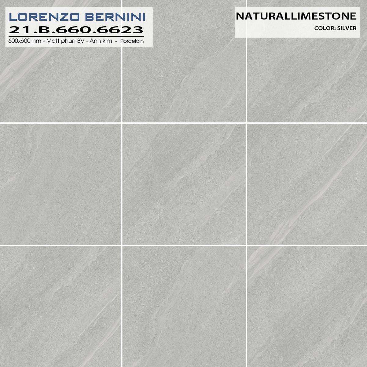 Gạch ốp lát Lorenzo Bernini 60x60 LIMESTONE 21.B.660.6623
