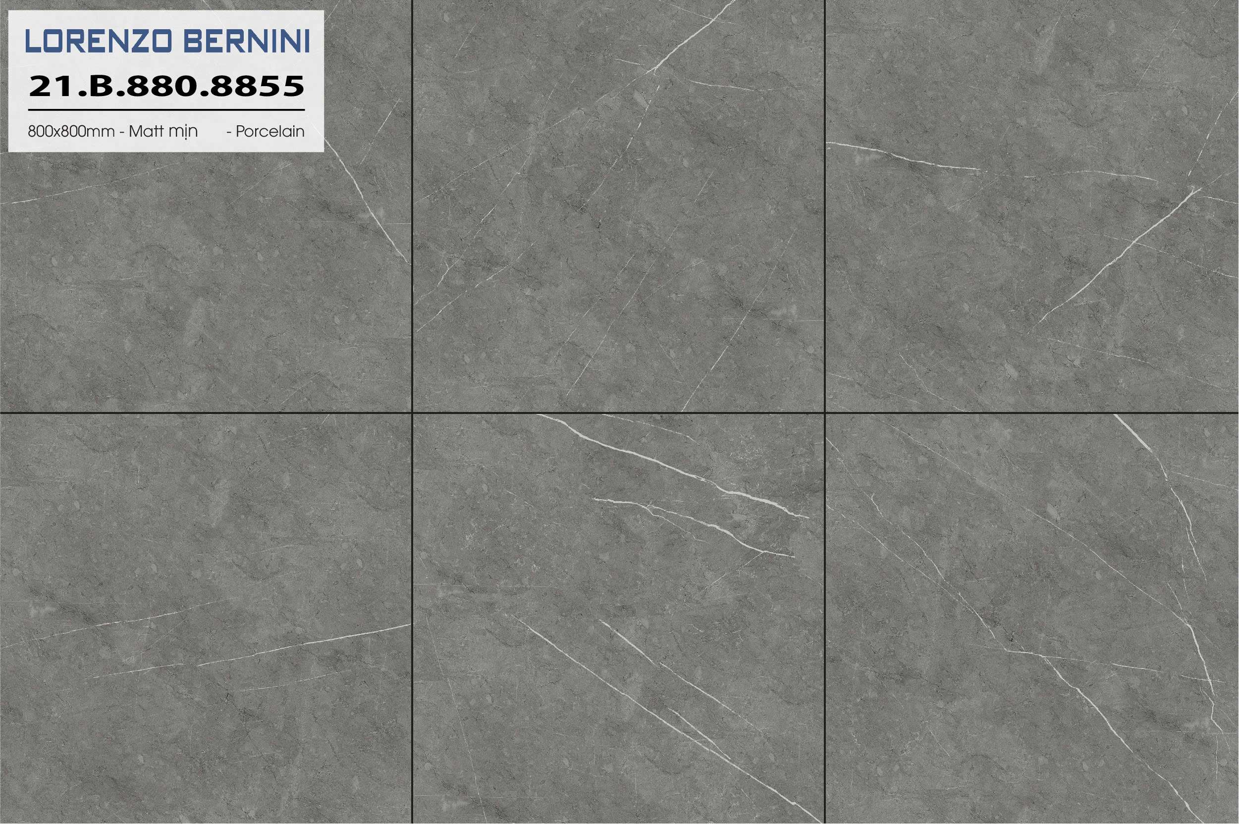 Gạch ốp lát Lorenzo Bernini 80x80 Solo 21.B.880.8855