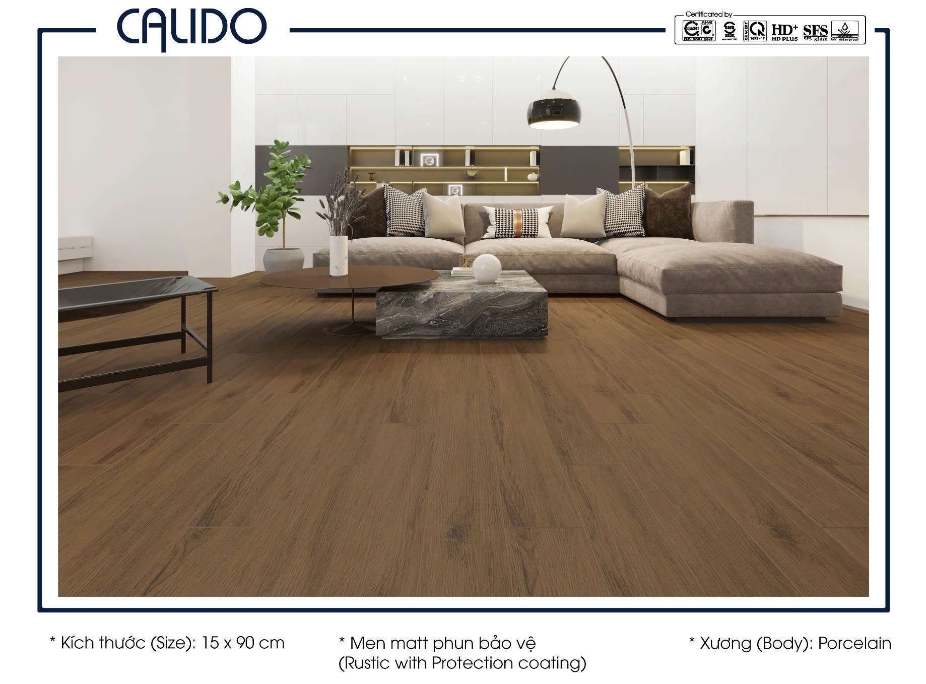 Gạch ốp lát CALIDO 15x90 Solo 21.C.159.6520 - Ảnh 4