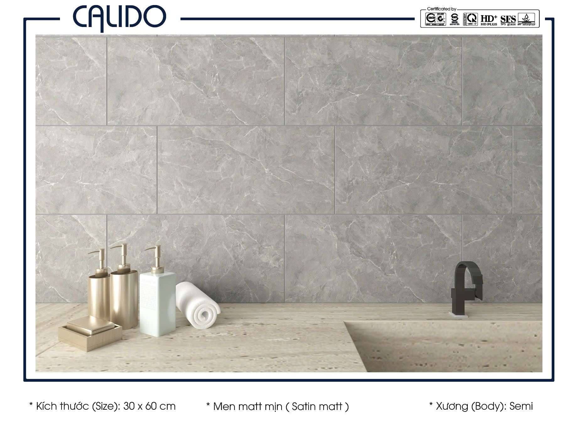 Gạch ốp lát CALIDO 30x60 Solo 22.C.360.5385