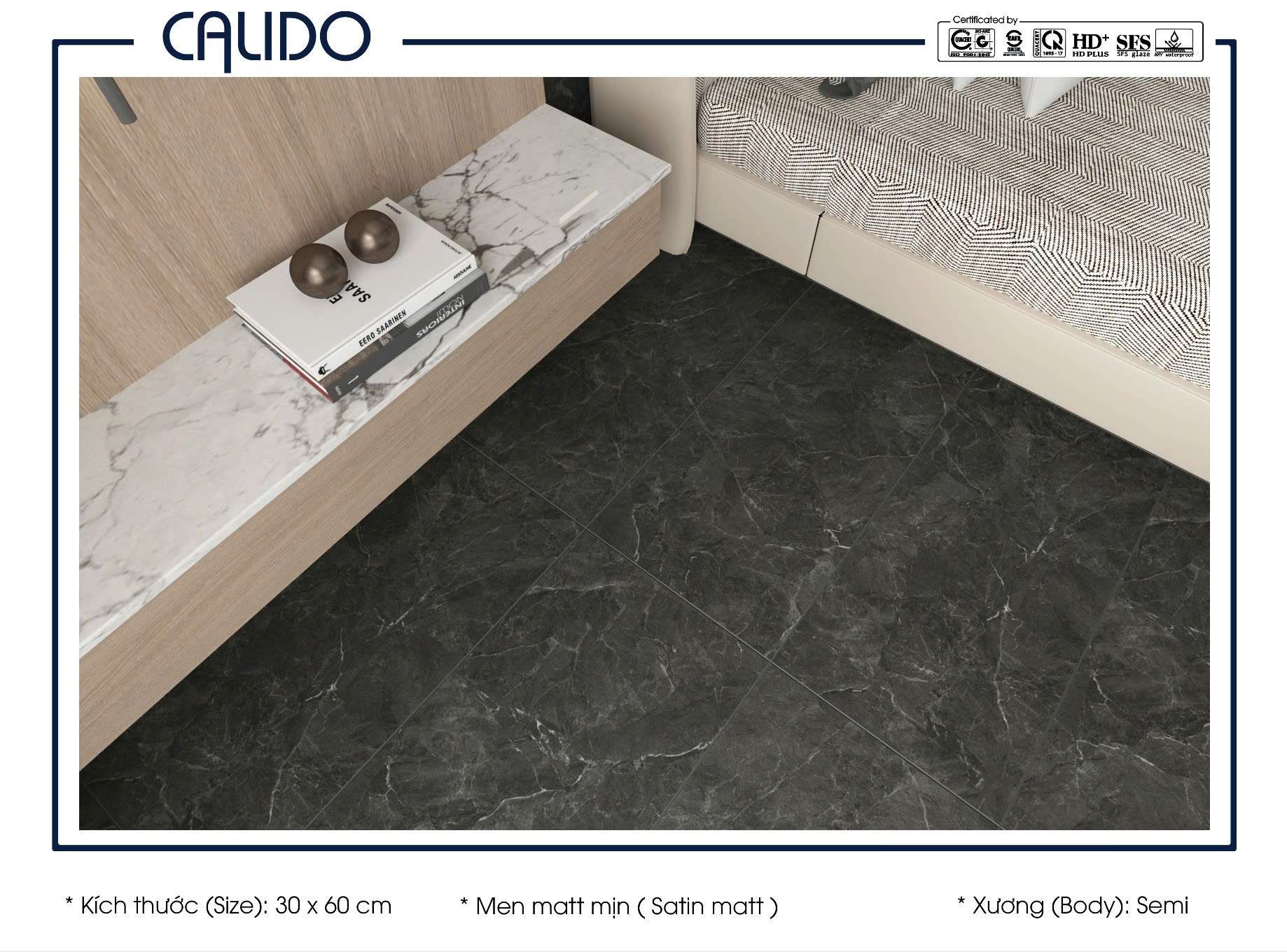 Gạch ốp lát CALIDO 30x60 Solo 22.C.360.5386