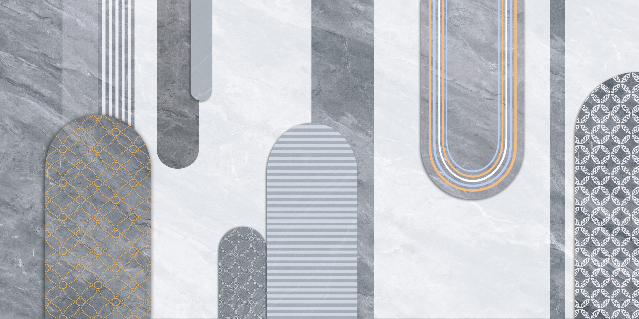 Gạch Hoàn Mỹ Vân đá Marble 40x80 08912