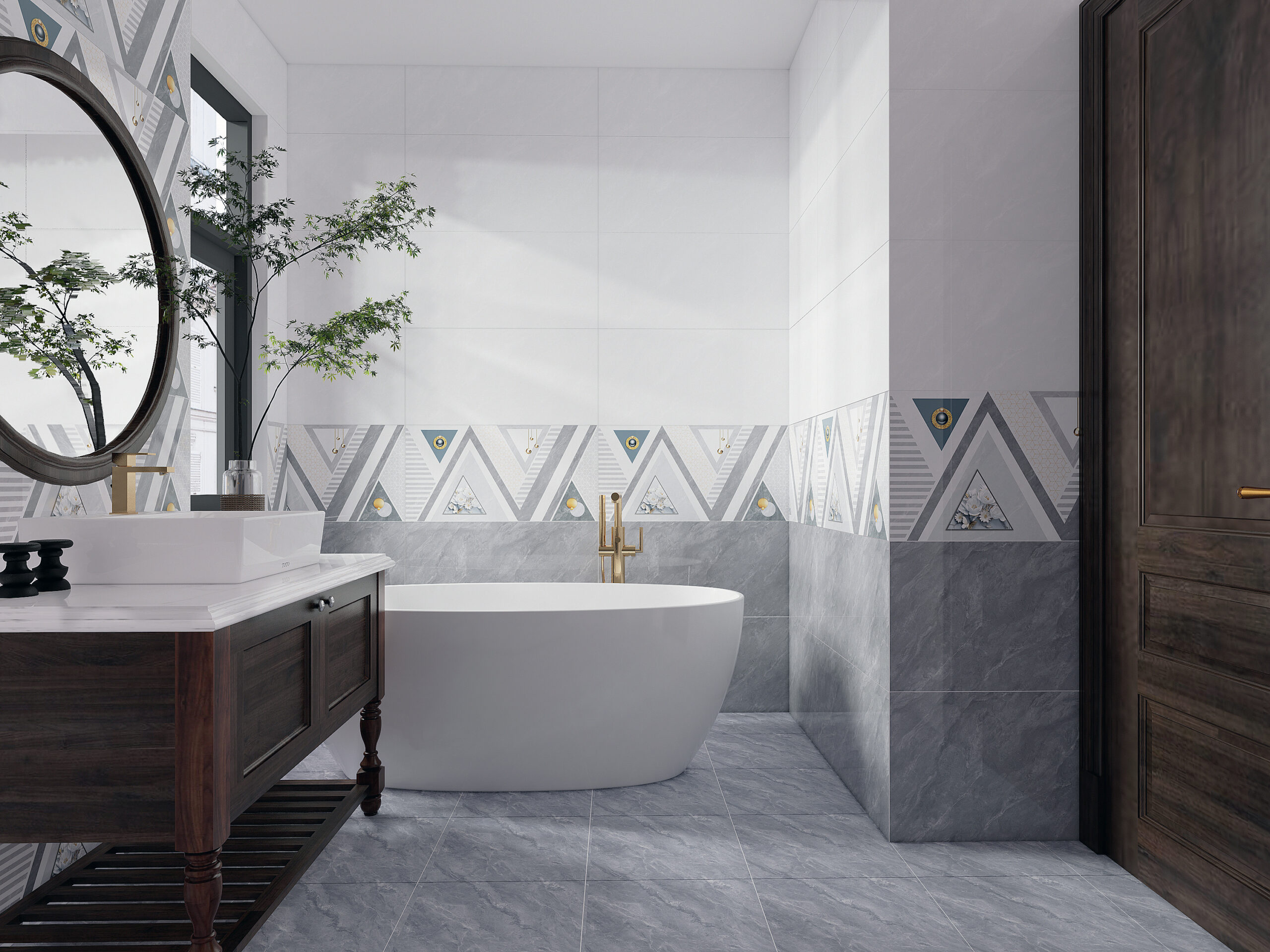 Gạch Hoàn Mỹ Vân đá Marble 40x80 09754 - Ảnh 5