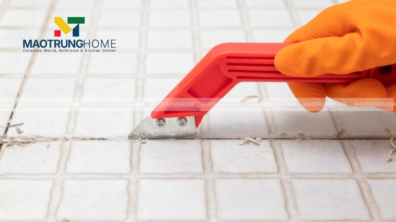 Thay thế ron gạch cũ là giải pháp hiệu quả để làm mới không gian