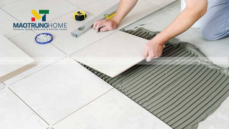 Đối với sàn gạch men