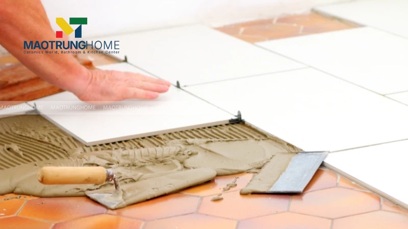 Lát gạch mới chồng lên nền cũ