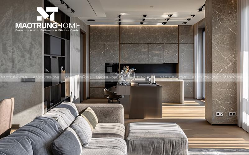 Ánh sáng có ảnh hưởng trực tiếp đến cách màu sắc gạch hiển thị trong thực tế