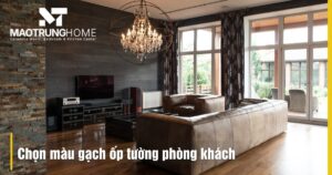 Chọn màu ốp tường phòng khách