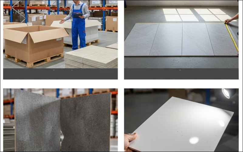 Kiểm tra độ phẳng và cong vênh của gạch