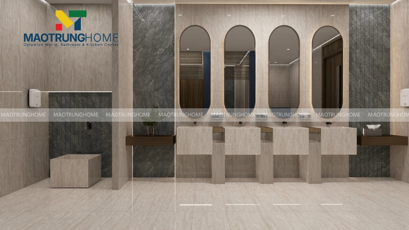Gạch cho nhà vệ sinh công cộng ở trung tâm thương mại
