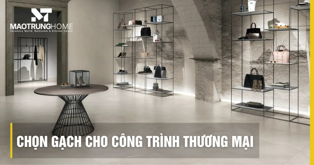 Chọn gạch ốp lát cho công trình thương mại: Hướng dẫn 2025