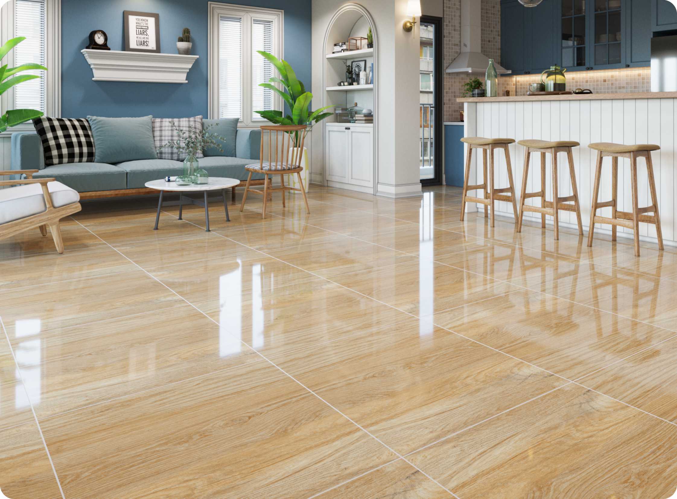 Vgres Gạch Bán Sứ Bóng 60x60 VG6006 - Ảnh 2