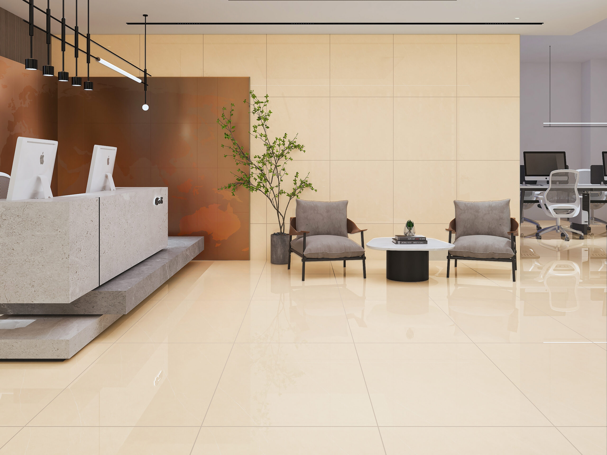 Gạch Hoàn Mỹ Vân đá Marble 80x80 04138 - Ảnh 3