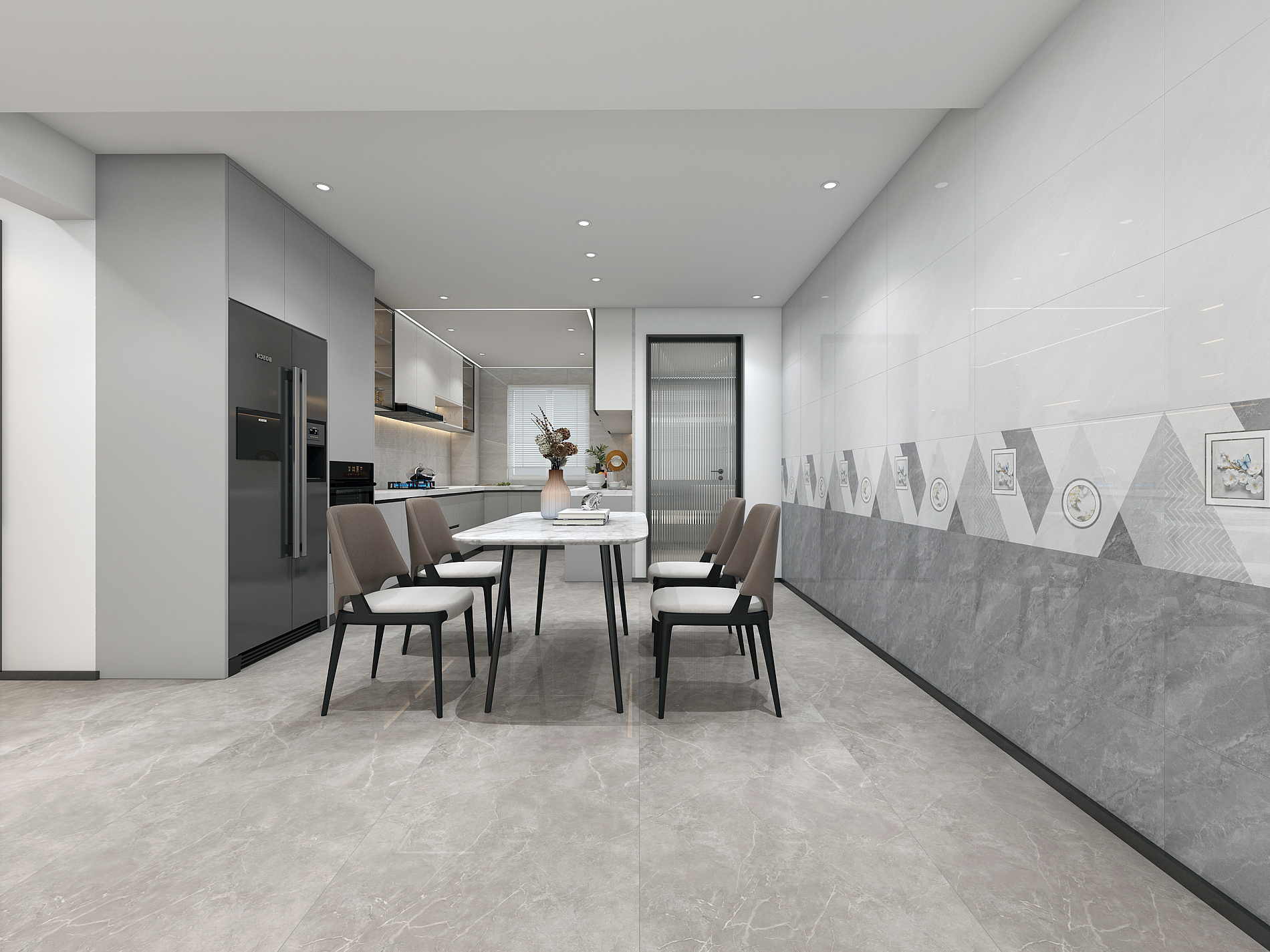 Gạch Hoàn Mỹ Vân đá Marble 40x80 16543 - Ảnh 4