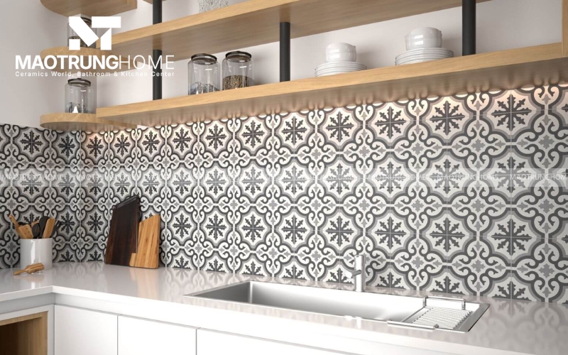 Lưu ý các đường ron gạch 