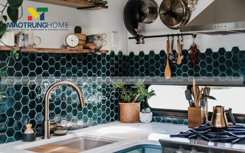 Gạch bông đơn sắc ốp tường