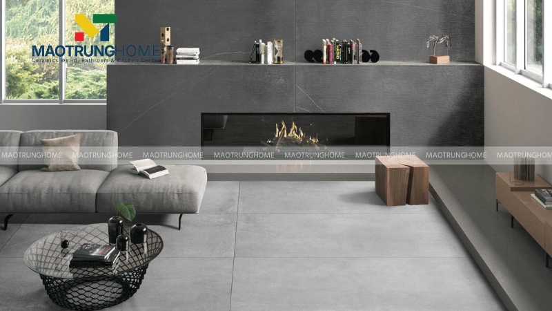 Phối màu gạch lát nền với sơn tường và nội thất