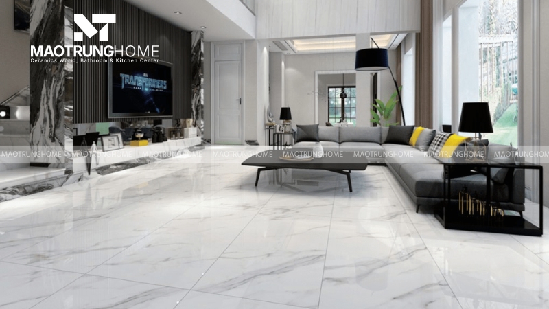 Gạch vân đá Marble cho phòng khách (Mẫu 1)