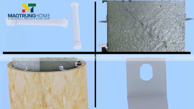 Các bước thi công gạch ốp cột tròn